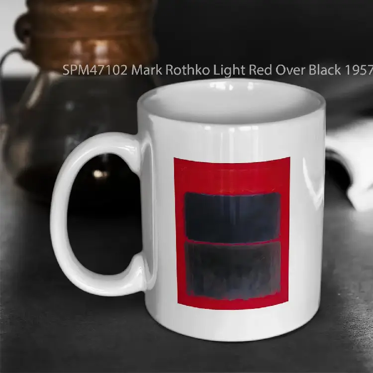 SPM47102 Mark Rothko Light Red Over Black 1957 Gelas Keramik Supermug