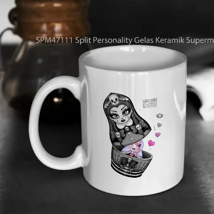 SPM47111 Split Personality Gelas Keramik Supermug
