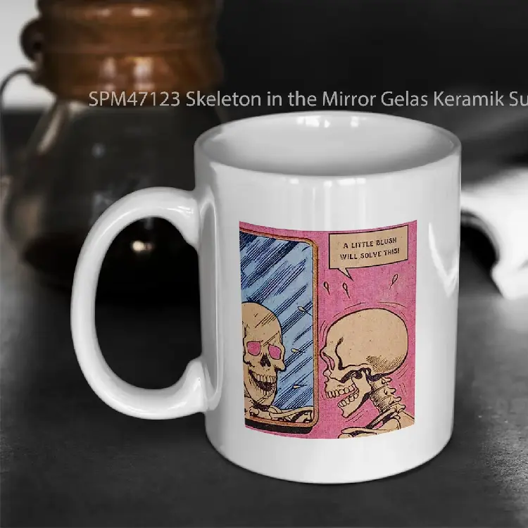 SPM47123 Skeleton in the Mirror Gelas Keramik Supermug