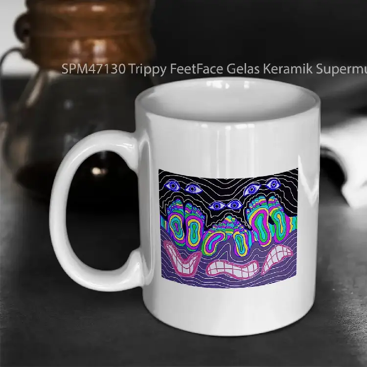 SPM47130 Trippy FeetFace Gelas Keramik Supermug