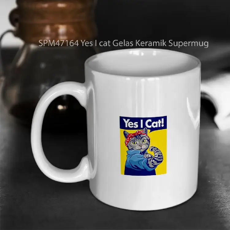 SPM47164 Yes I cat Gelas Keramik Supermug