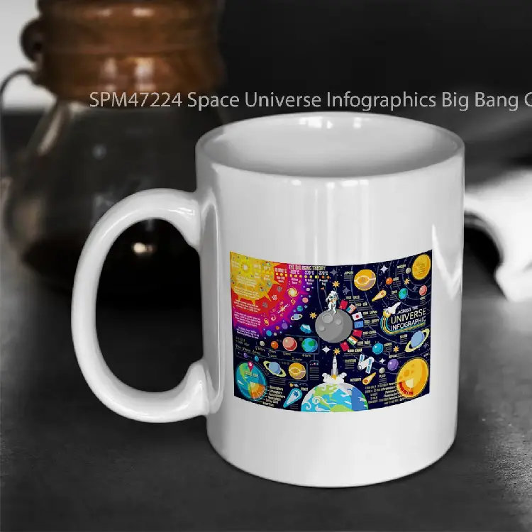 SPM47224 Space Universe Infographics Big Bang Gelas Keramik Supermug