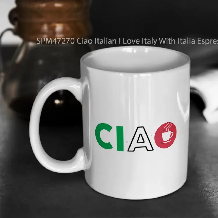 SPM47270 Ciao Italian I Love Italy With Italia Espresso Gelas Keramik Supermug