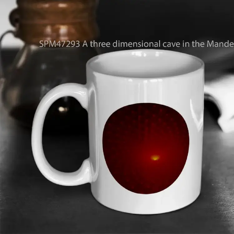 SPM47293 A three dimensional cave in the Mandelbrot set Gelas Keramik Supermug