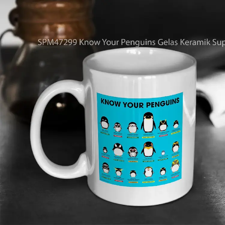 SPM47299 Know Your Penguins Gelas Keramik Supermug