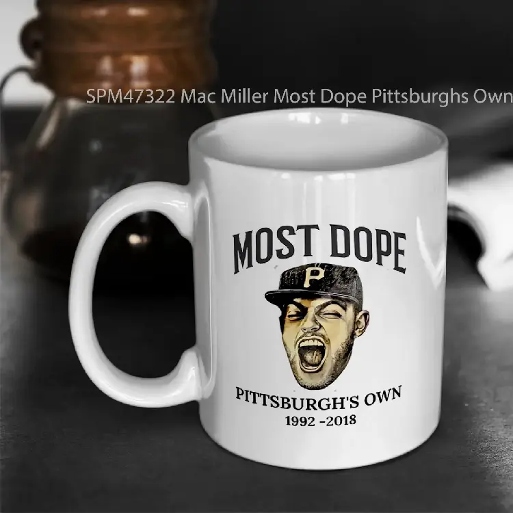 SPM47322 Mac Miller Most Dope Pittsburghs Own Pittsburgh Pirates Head Shirt Gelas Keramik Supermug