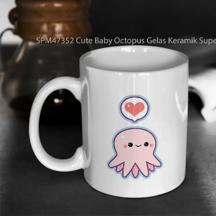 SPM47352 Cute Baby Octopus Gelas Keramik Supermug