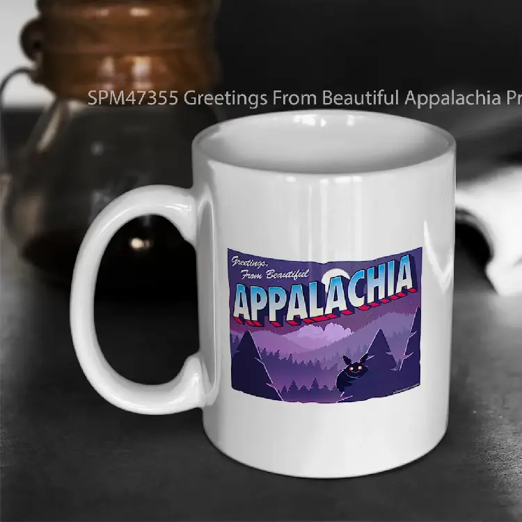 SPM47355 Greetings From Beautiful Appalachia Print Gelas Keramik Supermug