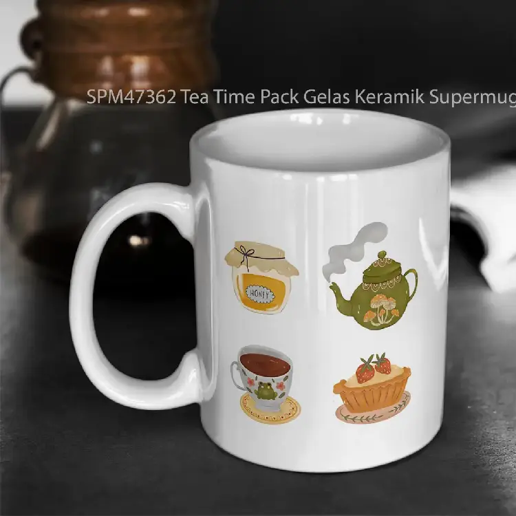 SPM47362 Tea Time Pack Gelas Keramik Supermug