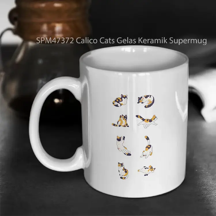 SPM47372 Calico Cats Gelas Keramik Supermug