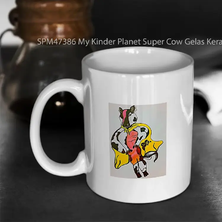 SPM47386 My Kinder Planet Super Cow Gelas Keramik Supermug