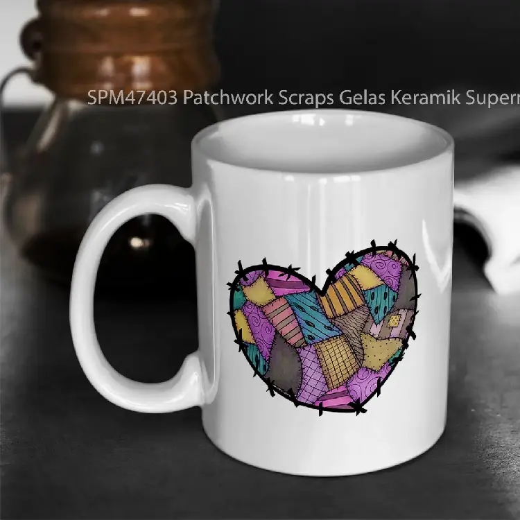 SPM47403 Patchwork Scraps Gelas Keramik Supermug