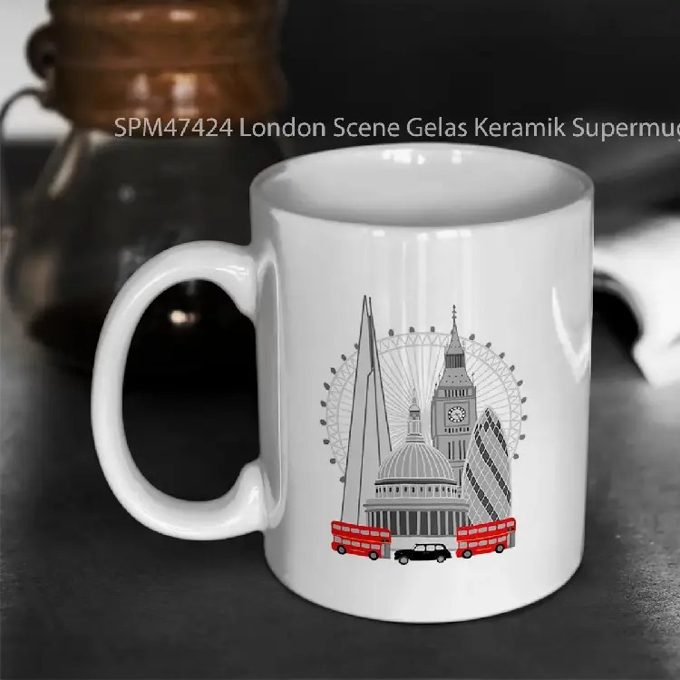 SPM47424 London Scene Gelas Keramik Supermug