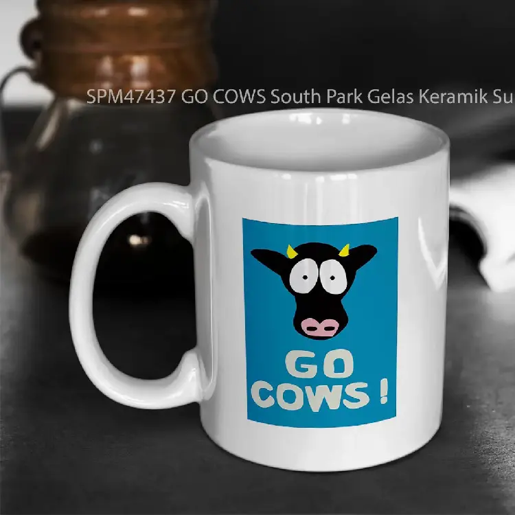 SPM47437 GO COWS South Park Gelas Keramik Supermug