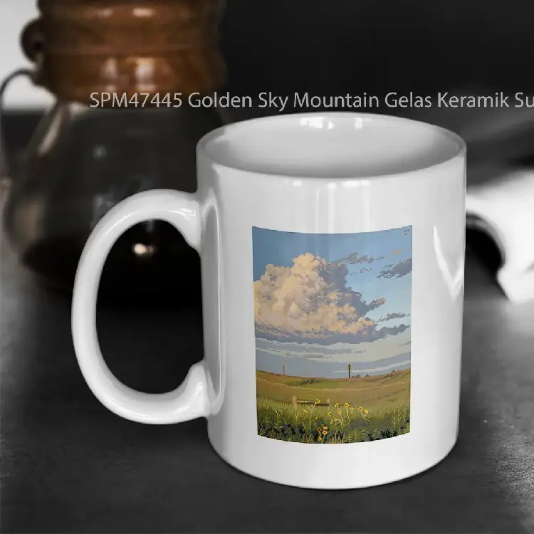 SPM47445 Golden Sky Mountain Gelas Keramik Supermug