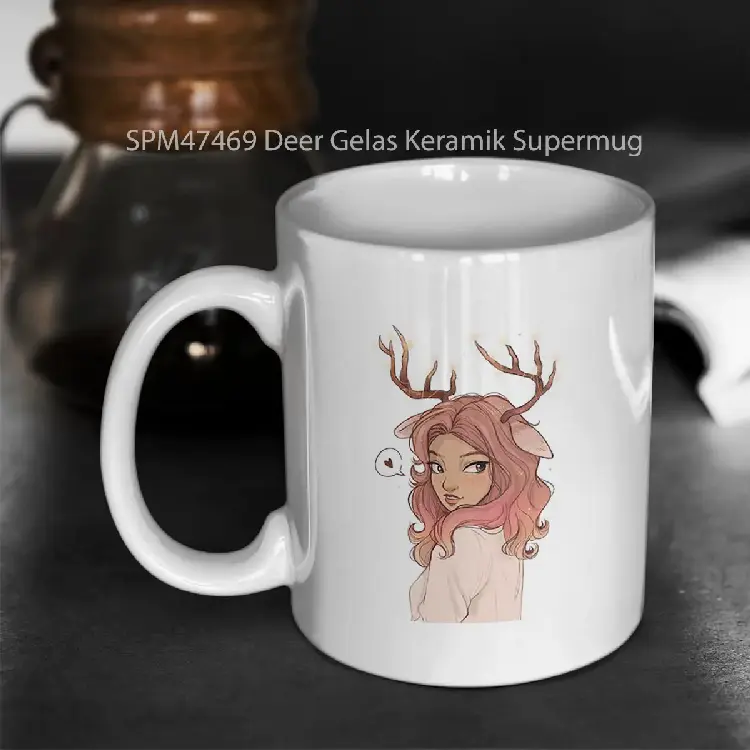 SPM47469 Deer Gelas Keramik Supermug