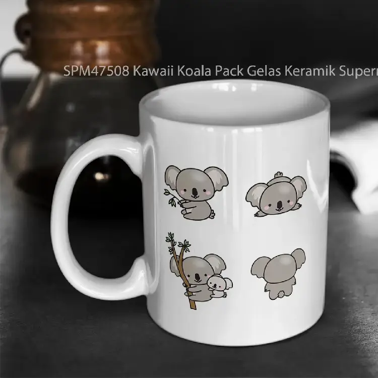 SPM47508 Kawaii Koala Pack Gelas Keramik Supermug