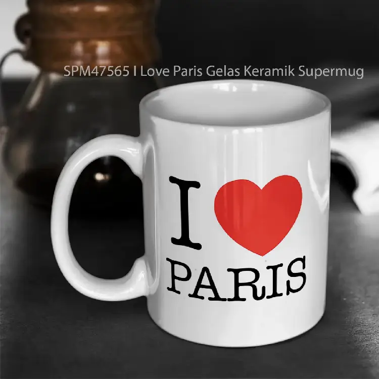 SPM47565 I Love Paris Gelas Keramik Supermug