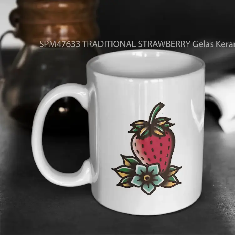 SPM47633 TRADITIONAL STRAWBERRY Gelas Keramik Supermug