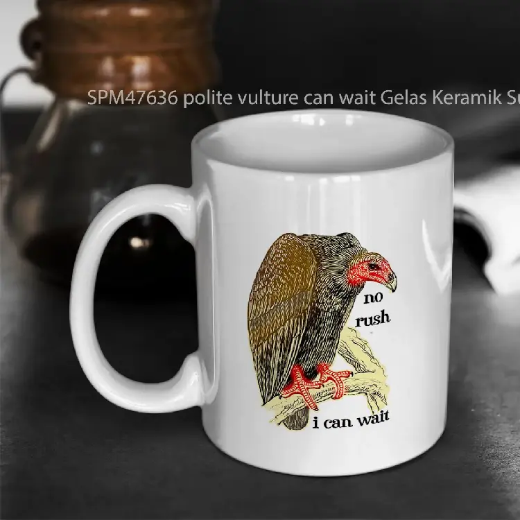 SPM47636 polite vulture can wait Gelas Keramik Supermug