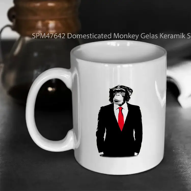 SPM47642 Domesticated Monkey Gelas Keramik Supermug