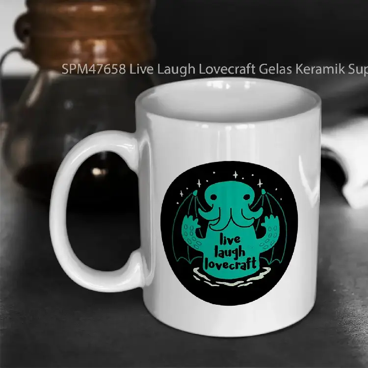 SPM47658 Live Laugh Lovecraft Gelas Keramik Supermug