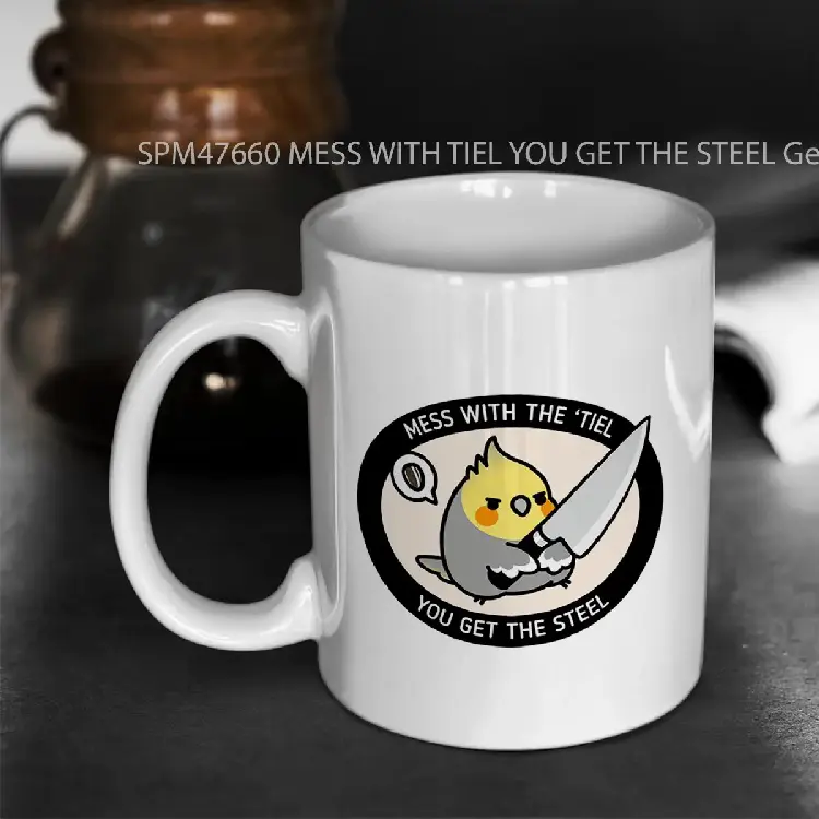 SPM47660 MESS WITH TIEL YOU GET THE STEEL Gelas Keramik Supermug