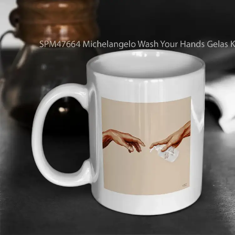 SPM47664 Michelangelo Wash Your Hands Gelas Keramik Supermug