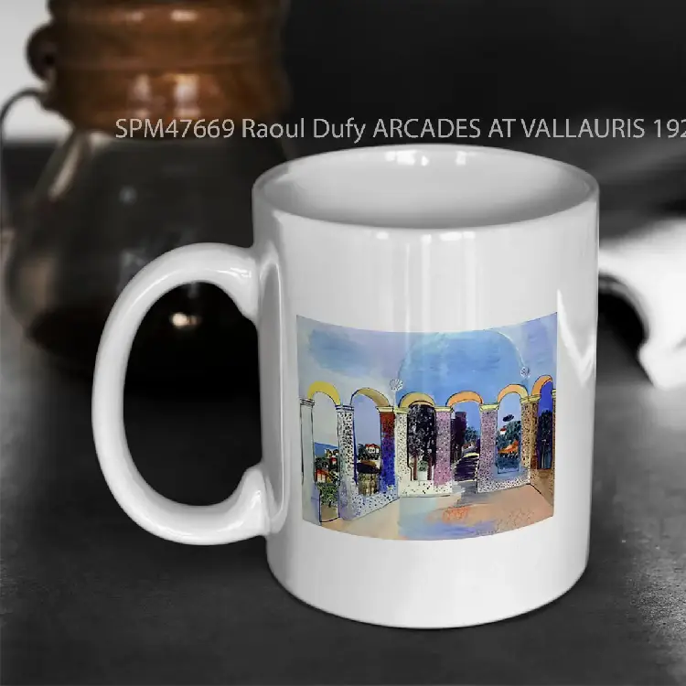 SPM47669 Raoul Dufy ARCADES AT VALLAURIS 1927 Gelas Keramik Supermug