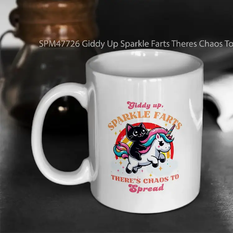 SPM47726 Giddy Up Sparkle Farts Theres Chaos To Spread Gelas Keramik Supermug