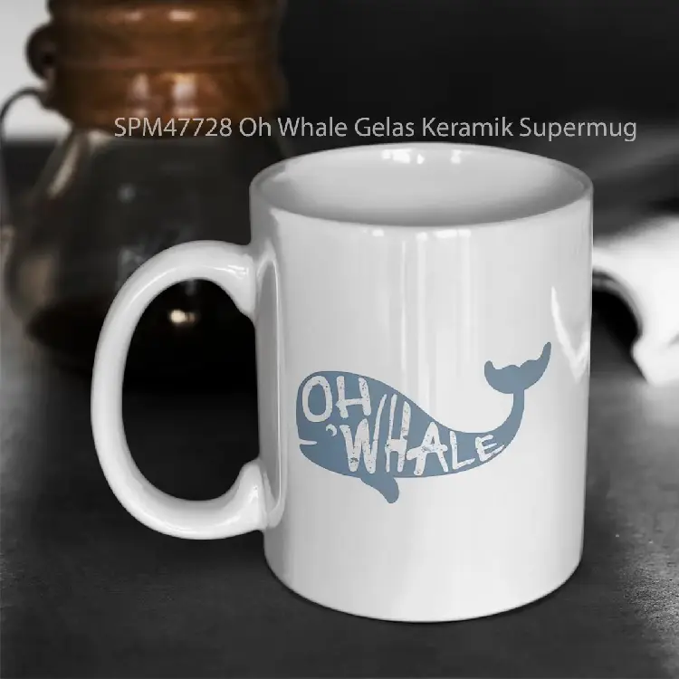 SPM47728 Oh Whale Gelas Keramik Supermug