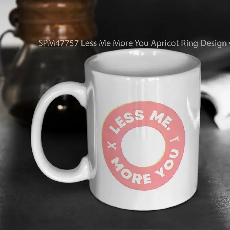 SPM47757 Less Me More You Apricot Ring Design Gelas Keramik Supermug