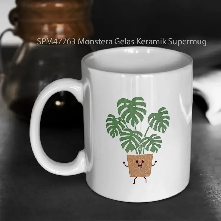 SPM47763 Monstera Gelas Keramik Supermug
