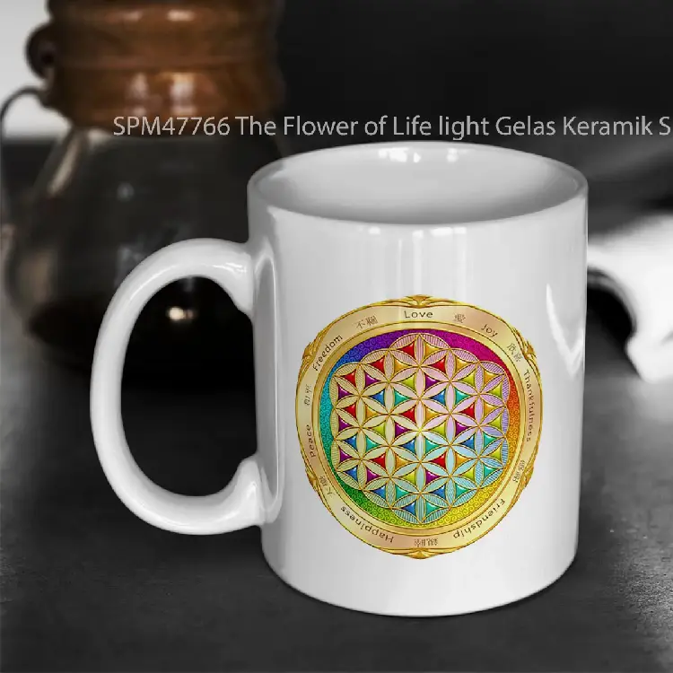 SPM47766 The Flower of Life light Gelas Keramik Supermug
