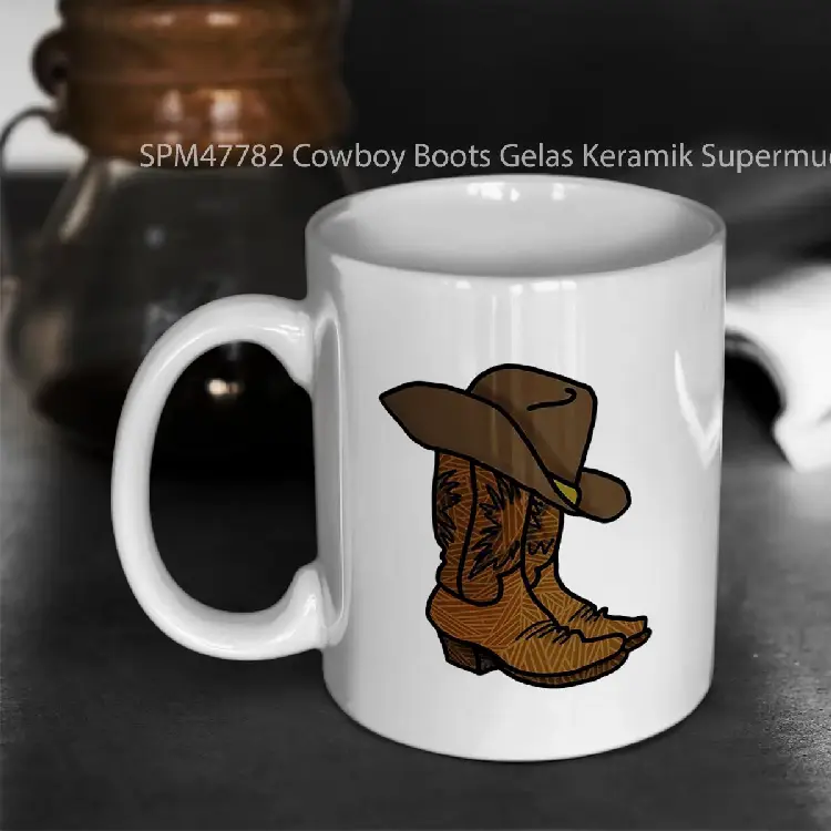 SPM47782 Cowboy Boots Gelas Keramik Supermug