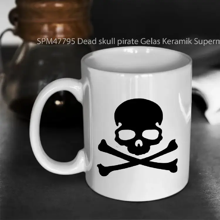 SPM47795 Dead skull pirate Gelas Keramik Supermug