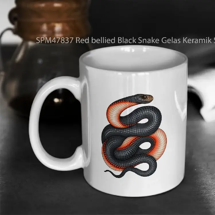 SPM47837 Red bellied Black Snake Gelas Keramik Supermug