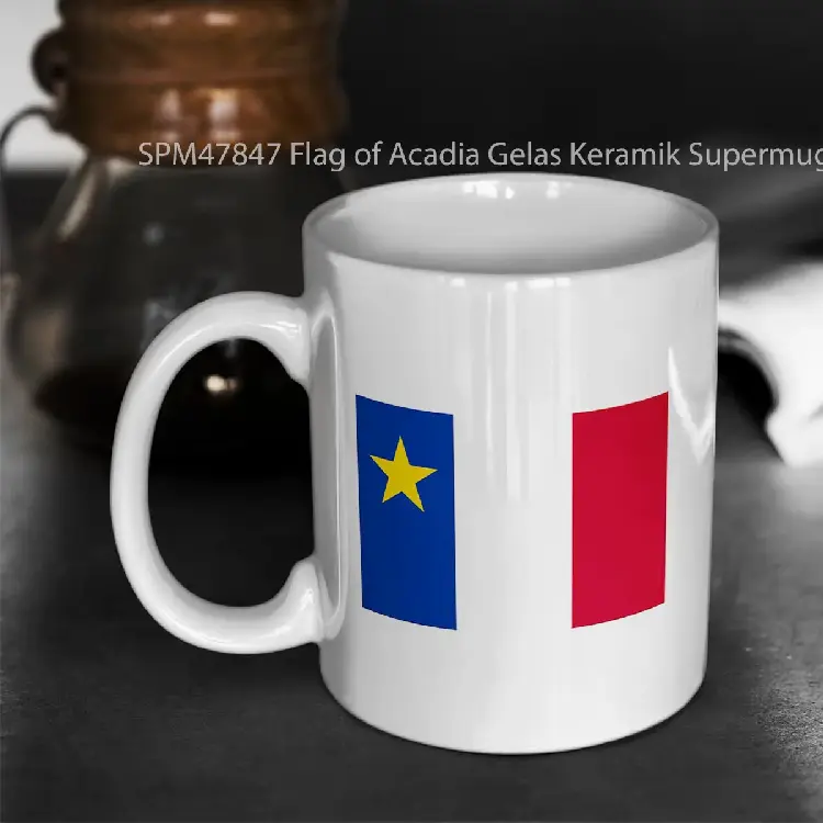 SPM47847 Flag of Acadia Gelas Keramik Supermug