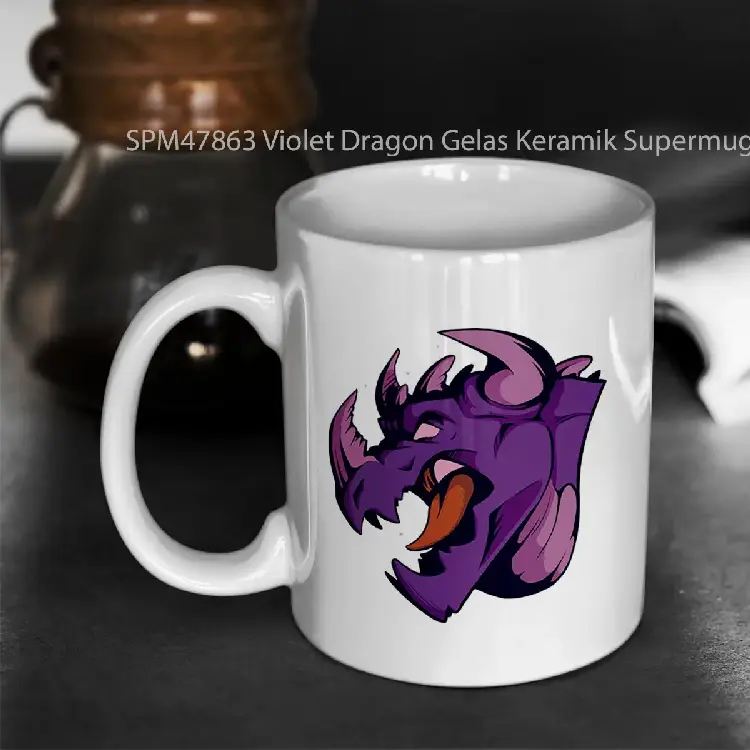 SPM47863 Violet Dragon Gelas Keramik Supermug