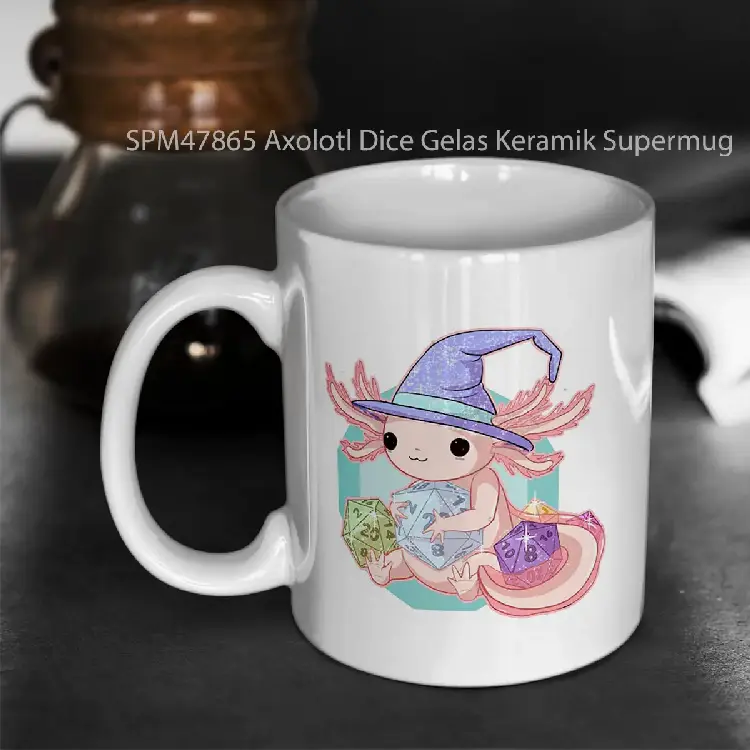 SPM47865 Axolotl Dice Gelas Keramik Supermug