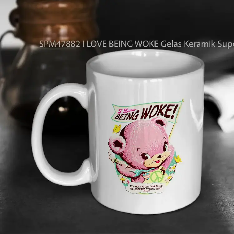 SPM47882 I LOVE BEING WOKE Gelas Keramik Supermug