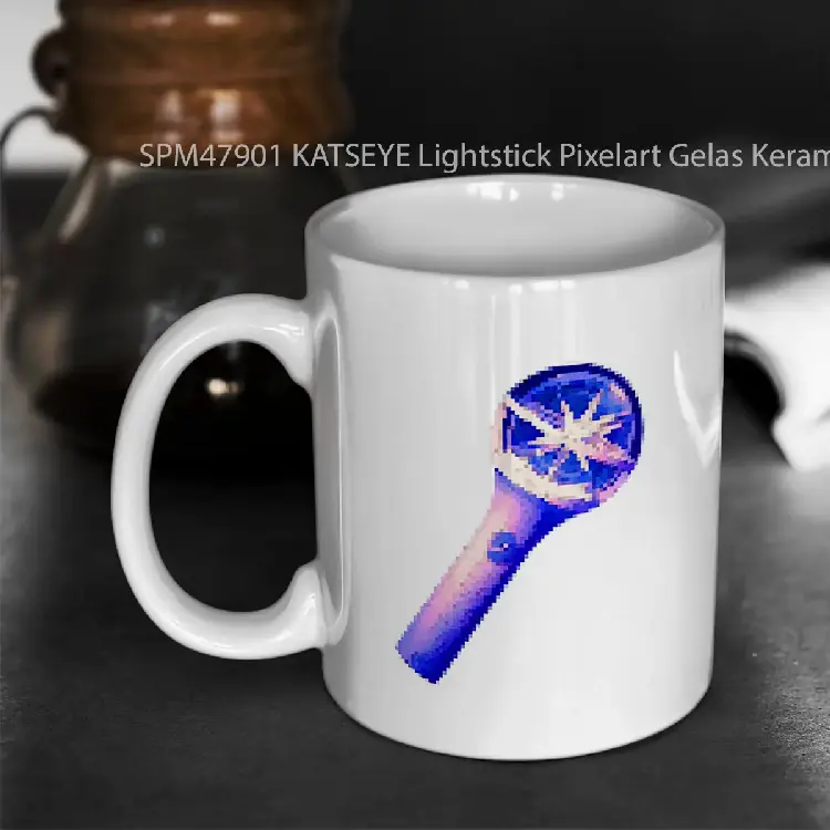 SPM47901 KATSEYE Lightstick Pixelart Gelas Keramik Supermug