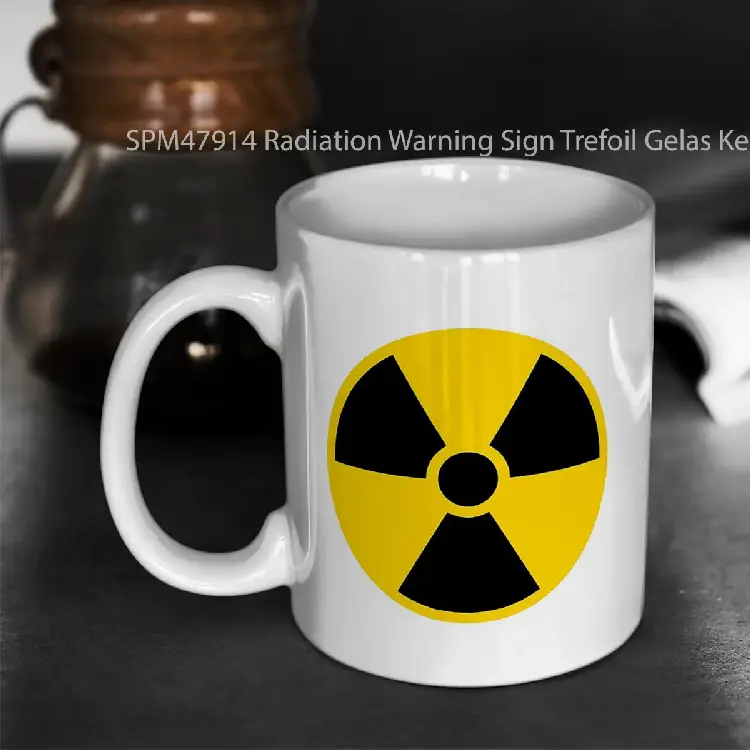 SPM47914 Radiation Warning Sign Trefoil Gelas Keramik Supermug