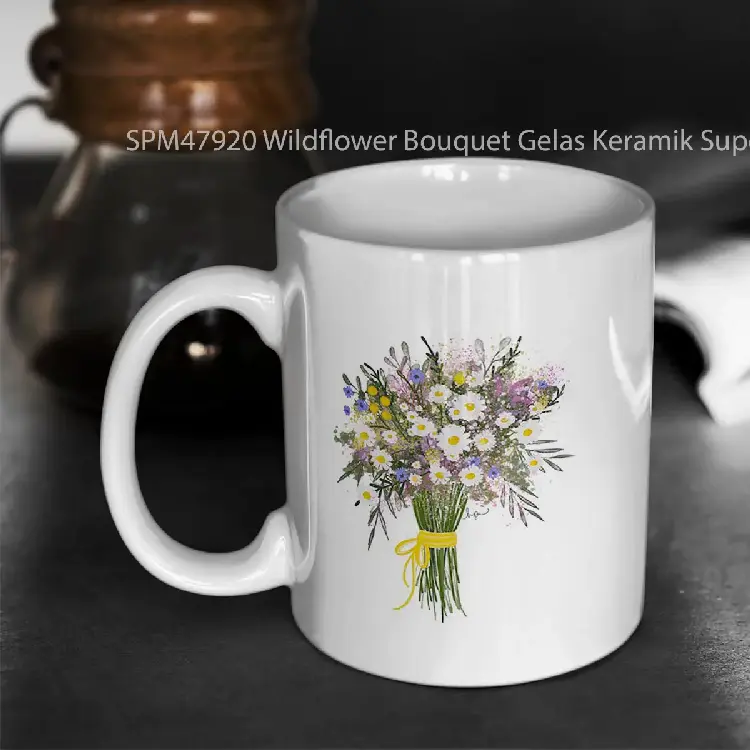 SPM47920 Wildflower Bouquet Gelas Keramik Supermug