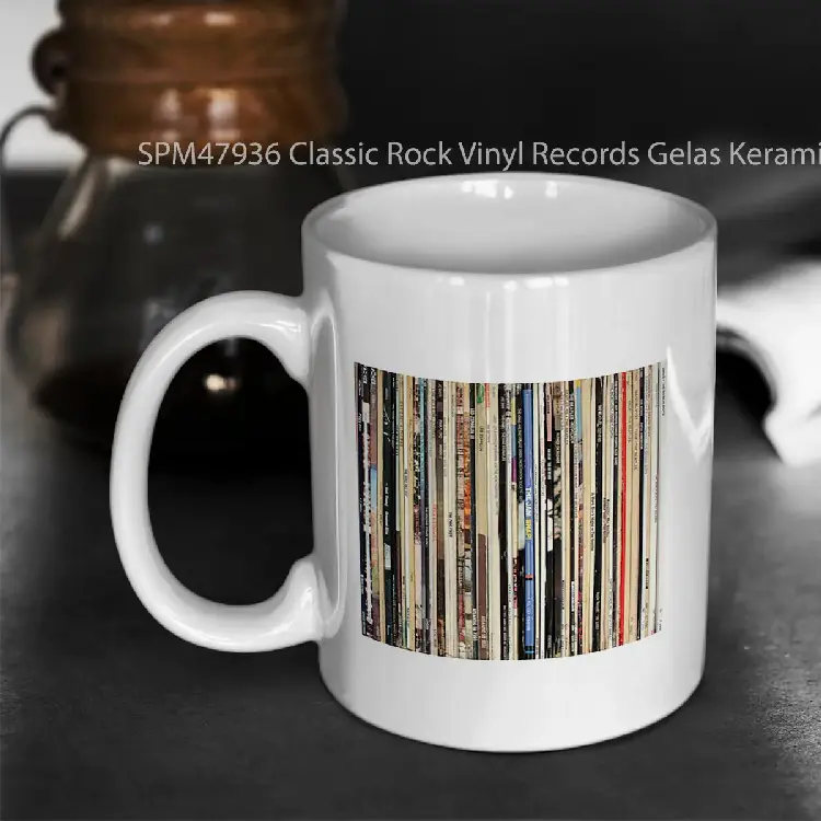 SPM47936 Classic Rock Vinyl Records Gelas Keramik Supermug