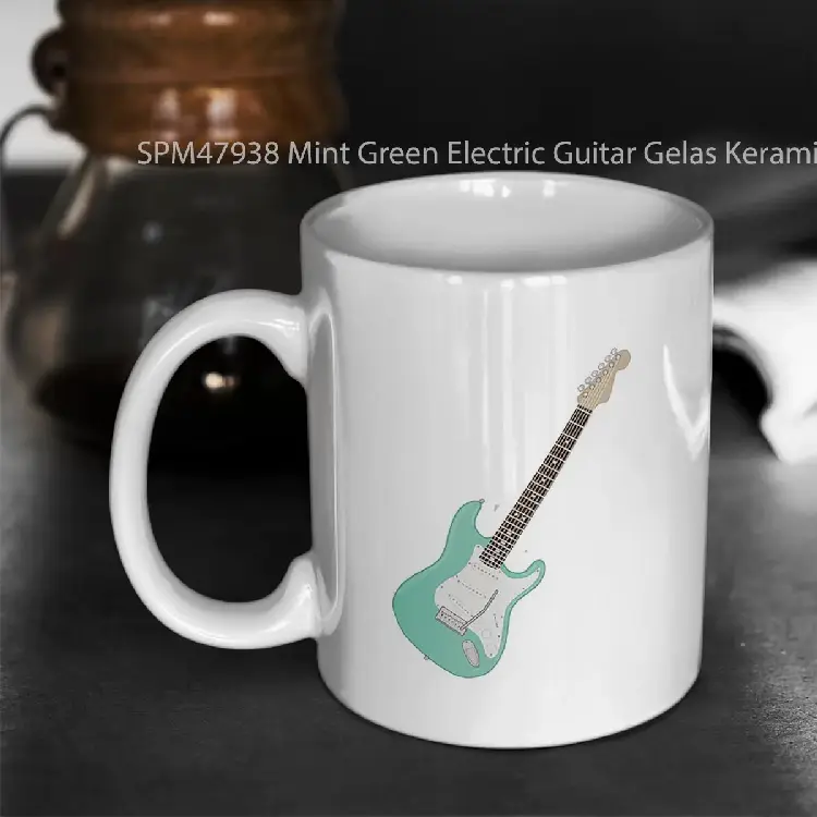 SPM47938 Mint Green Electric Guitar Gelas Keramik Supermug