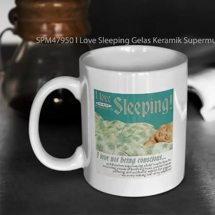 SPM47950 I Love Sleeping Gelas Keramik Supermug