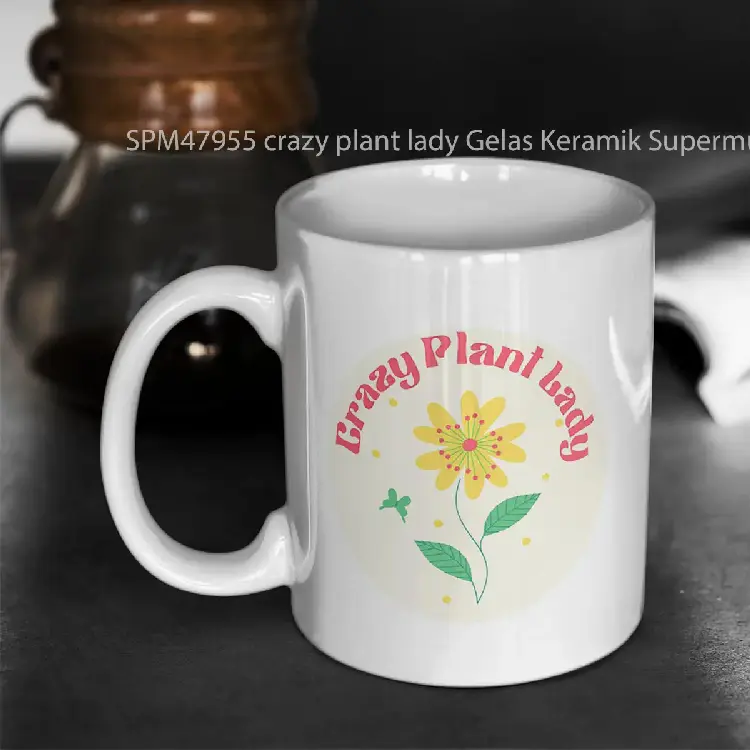 SPM47955 crazy plant lady Gelas Keramik Supermug