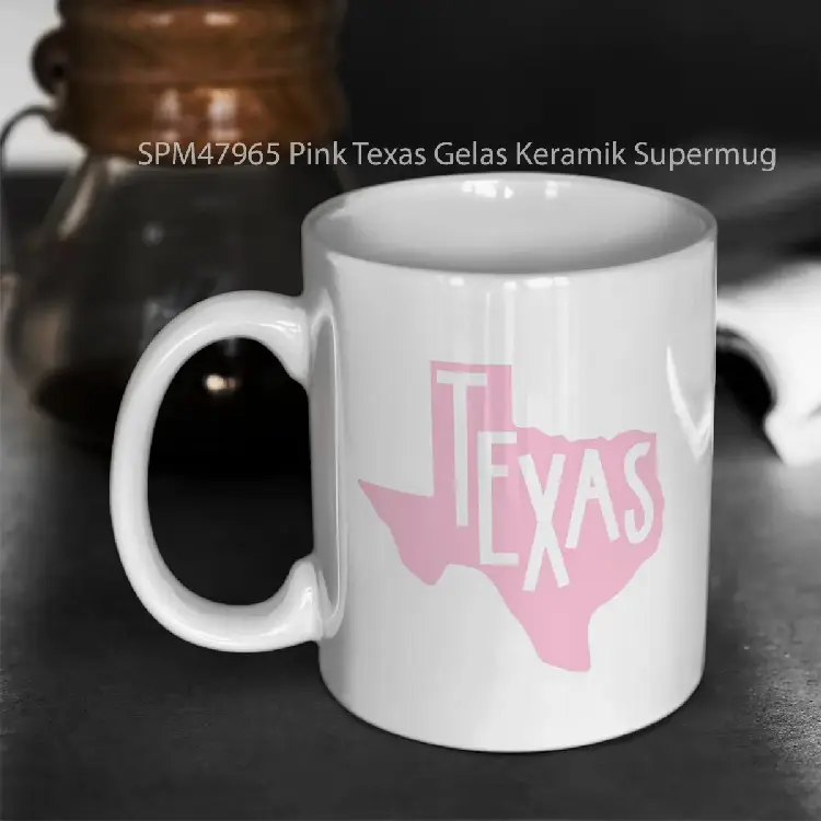 SPM47965 Pink Texas Gelas Keramik Supermug