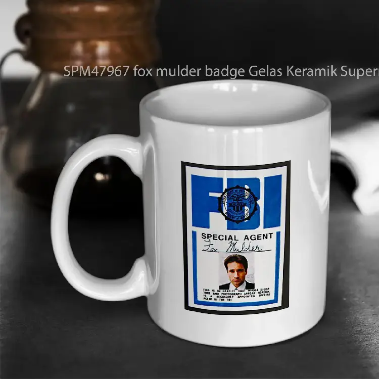 SPM47967 fox mulder badge Gelas Keramik Supermug